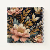 フェアリーガーデン – ライト金ゴールドアカントス、牡丹 ノートブック (裏面)