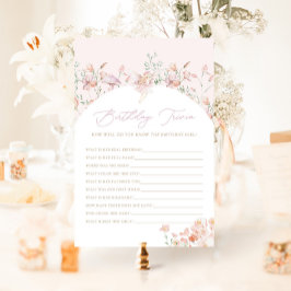 フェアリーガールズピンク誕生日トリビアゲーム