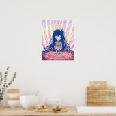 フェアリーガールバイザレイクイラストレーション ポスター (キッチン)