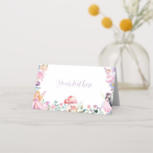 フェアリーガールバースデーパーティー座席表 プレイスカード (裏面)