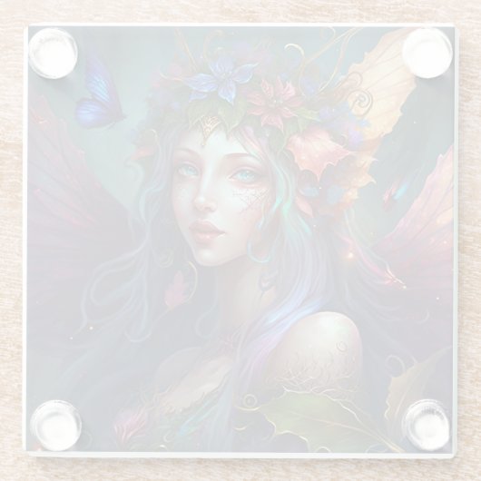 フェアリーガールファンタジーアートガラスコースター ガラスコースター (裏面)