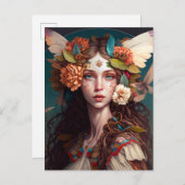 フェアリーガールファンタジーアートハガキ ポストカード (正面/裏面)