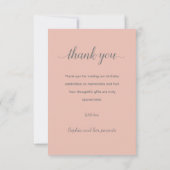 フェアリーガールマジカルティーポットレインボーフォト誕生日 サンキューカード (裏面)