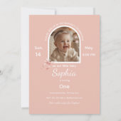 フェアリーガールマジカルティーポットレインボーフォト誕生日 招待状 (裏面)