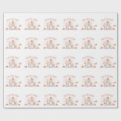 フェアリーガールレインボー魔法ティーポット誕生日 ラッピングペーパー (フラット)