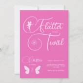 フェアリーガール誕生日ミニマルシンプルリストモダン 招待状 (正面)