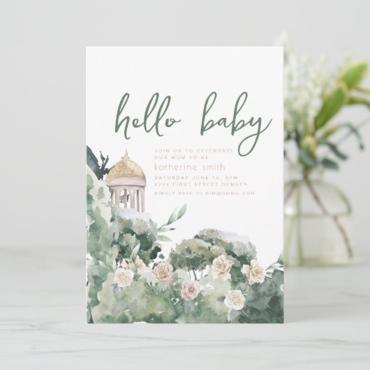 フェアリーキャッスルファンタジーベビーシャワー招待状 招待状 (スタンド正面)