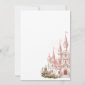 フェアリーキャッスルプリンセスピンク1st誕生日パーティー 招待状 (裏面)