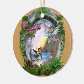 フェアリーキングダムプレート セラミックオーナメント (左)