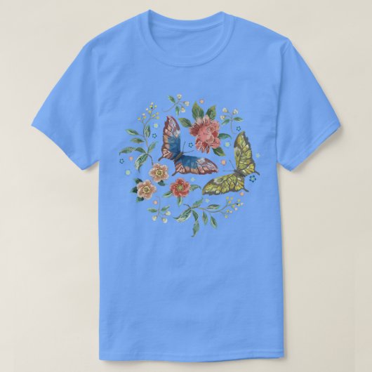 フェアリーグランジコアゴシックバタフライコテージコア Tシャツ (デザイン正面)