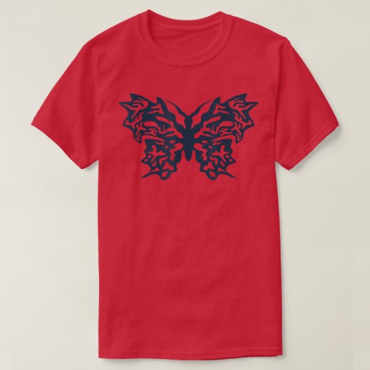 フェアリーグランジコア美学ゴシック蝶 Tシャツ (デザイン正面)