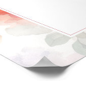 フェアリーコアガーデンバースデーパーティーゲストブックサイン ポスター (角)