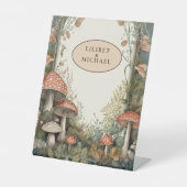 フェアリーコアマッシュルームカスタムゴブリンコアのデコールギフト 台座サイン (正面)