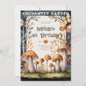 フェアリーコア ネイチャー ベイビーシャワー 1歳誕生日 どんなイベントにも 招待状 (正面)