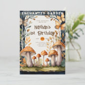 フェアリーコア ネイチャー ベイビーシャワー 1歳誕生日 どんなイベントにも 招待状 (スタンド正面)