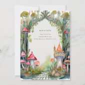 フェアリーコア フェアリーテイル ベイビーシャワー 1歳の誕生日 どんな 招待状 (裏面)