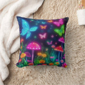 フェアリーコア – 蝶の花とキノコ クッション (ブランケット)