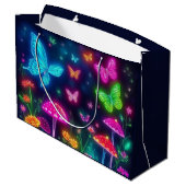 フェアリーコア – 蝶の花とキノコ ラージペーパーバッグ (裏面アングル)