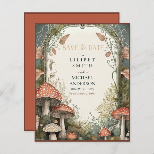 フェアリーコア Save the Date ゴブリンコア キノコ (正面/裏面)