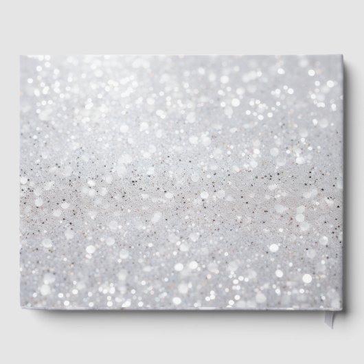 フェアリーシルバー結婚グリッター ゲストブック (裏面)