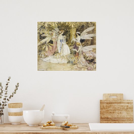 フェアリージュエリープリントバイヘレンジェイコブス ポスター (キッチン)