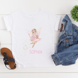 フェアリースパークルキュートピンクベビーTシャツ ベビーTシャツ