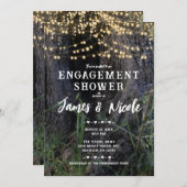 フェアリースパークルライトインザフォレスト婚約 招待状 (正面/裏面)