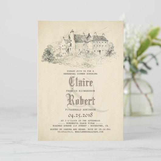 フェアリータブルオールドキャッスルヴィンテージリハーサルディナー 招待状 (スタンド正面)