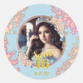 フェアリータプリンセスグリッターSweet sixteen ラウンドシール
