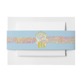 フェアリータプリンセスグリッターSweet sixteen 招待状ベリーバンド