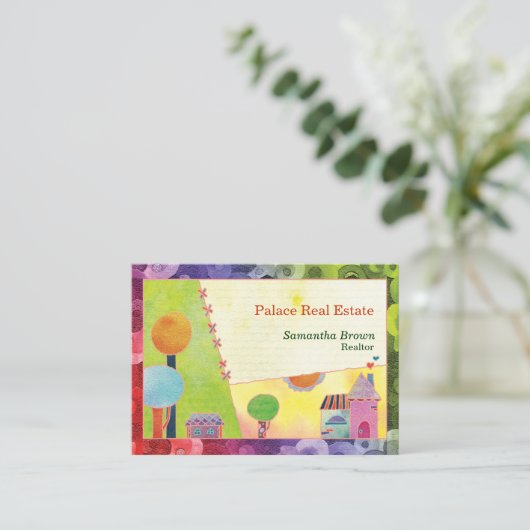 フェアリータリーヴィレッジ実在エステート不動産仲介業者 名刺 (スタンド正面)