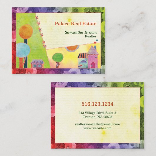 フェアリータリーヴィレッジ実在エステート不動産仲介業者 名刺 (正面/裏面)