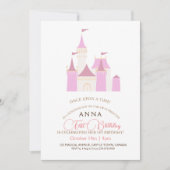 フェアリータールカステルプリンセスファーストバースデーパーティー 招待状 (正面)