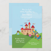 フェアリータールキャッスルナイト5x7ベビーシャワー招待状 招待状 (正面/裏面)