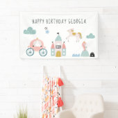 フェアリータールプリンセスバースデーパーティーウェルカム 横断幕 (インサイチュ)