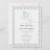 フェアリータールワンプアタイムダマスクターコイズ 招待状 (正面)