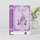 フェアリータールヴィンテージアリスインワンダーランドパープルブック 招待状 (スタンド正面)