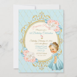 フェアリータール王室のプリンセス赤面金ゴールドアクアガール 招待状