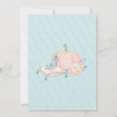 フェアリーター王室のルプリンセスピンクアクアガールエスニック 招待状 (裏面)