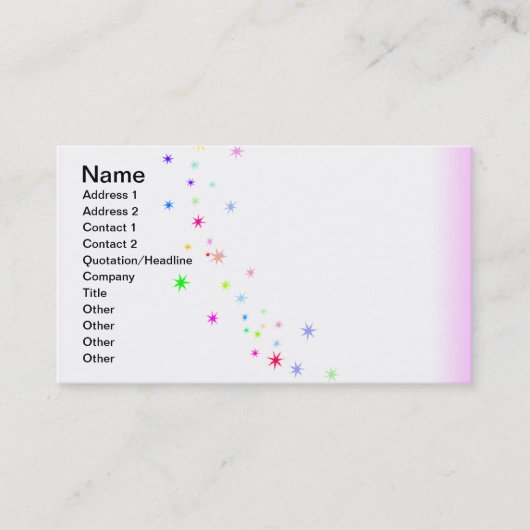 フェアリーダストカスタム 名刺 (正面)