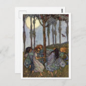 フェアリーダンスヴィンテージイラストレーション ポストカード (正面/裏面)