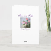 フェアリーチューリップヴィンテージイラストレーショングリーティングカード カード (裏面)