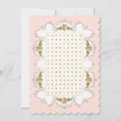 フェアリーティーパーティーティーポットnカップブライダルシャワー 招待状 (裏面)