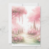 フェアリーティーパーティーテーブルトップサイン 招待状 (裏面)