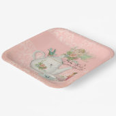 フェアリーティーパーティーベビーシャワーデコパーソナライズされたア ペーパープレート (傾斜あり)