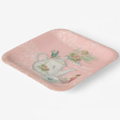 フェアリーティーパーティーベビーシャワーデコパーソナライズされたア ペーパープレート (傾斜あり)