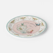 フェアリーティーパーティーベビーシャワーパーティーデコールバラアート ペーパープレート (アングル)