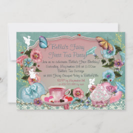 フェアリーティーパーティー誕生日招待状 招待状
