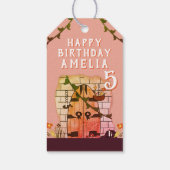 フェアリーテリードアフラワースケッチガールハッピーバースデー ギフトタグ (裏面)