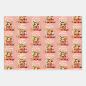 フェアリーテリードアフラワースケッチガールハッピーバースデー ラッピングペーパーシート (正面3)